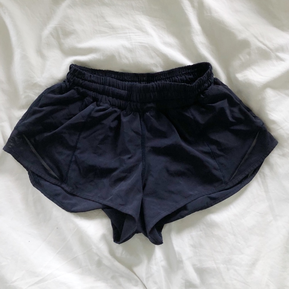 Navy Lululemon Hotty Hot Shorts
